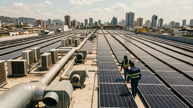 Paneles solares para centros comerciales e industrias